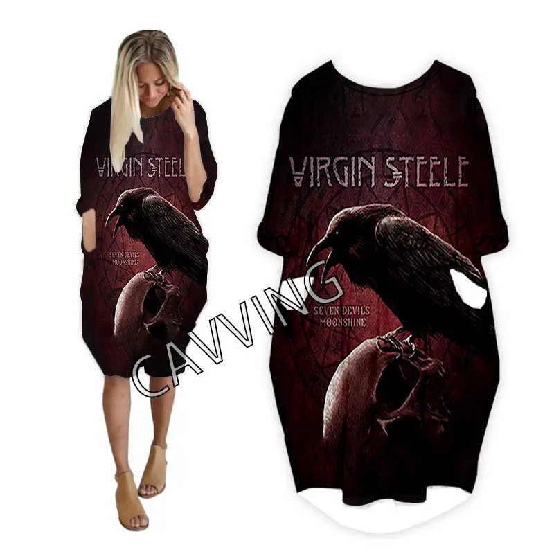 Virgin Steele  Midi Dress 3D Printed  Streetwear Women US Size Dresses Fashion Harajuku Short Sleeves Clothes Women Clothing