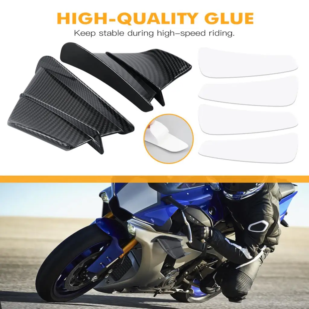 Winglet motocicleta universal, asa lateral para Kawasaki Ninja 250R 300 400 500R 650 1000 ZX-6R ZX-10R ZX-10RR ZX-12R ZX-14