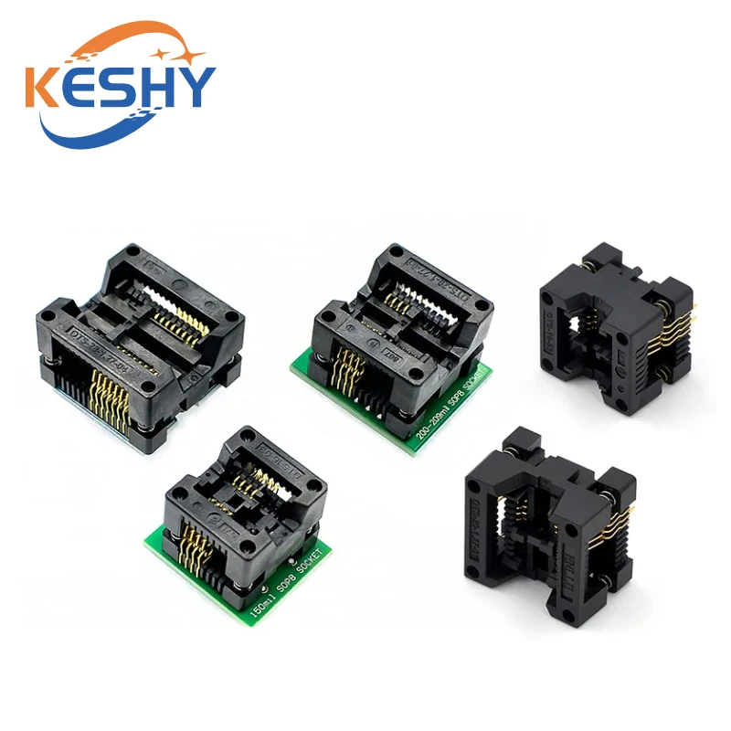 SOIC8 SOP8 to DIP8 Wide-body Seat Wide 150/200mil Programmer Adapter Socket Blue SA602 IC Test Conversion Burner