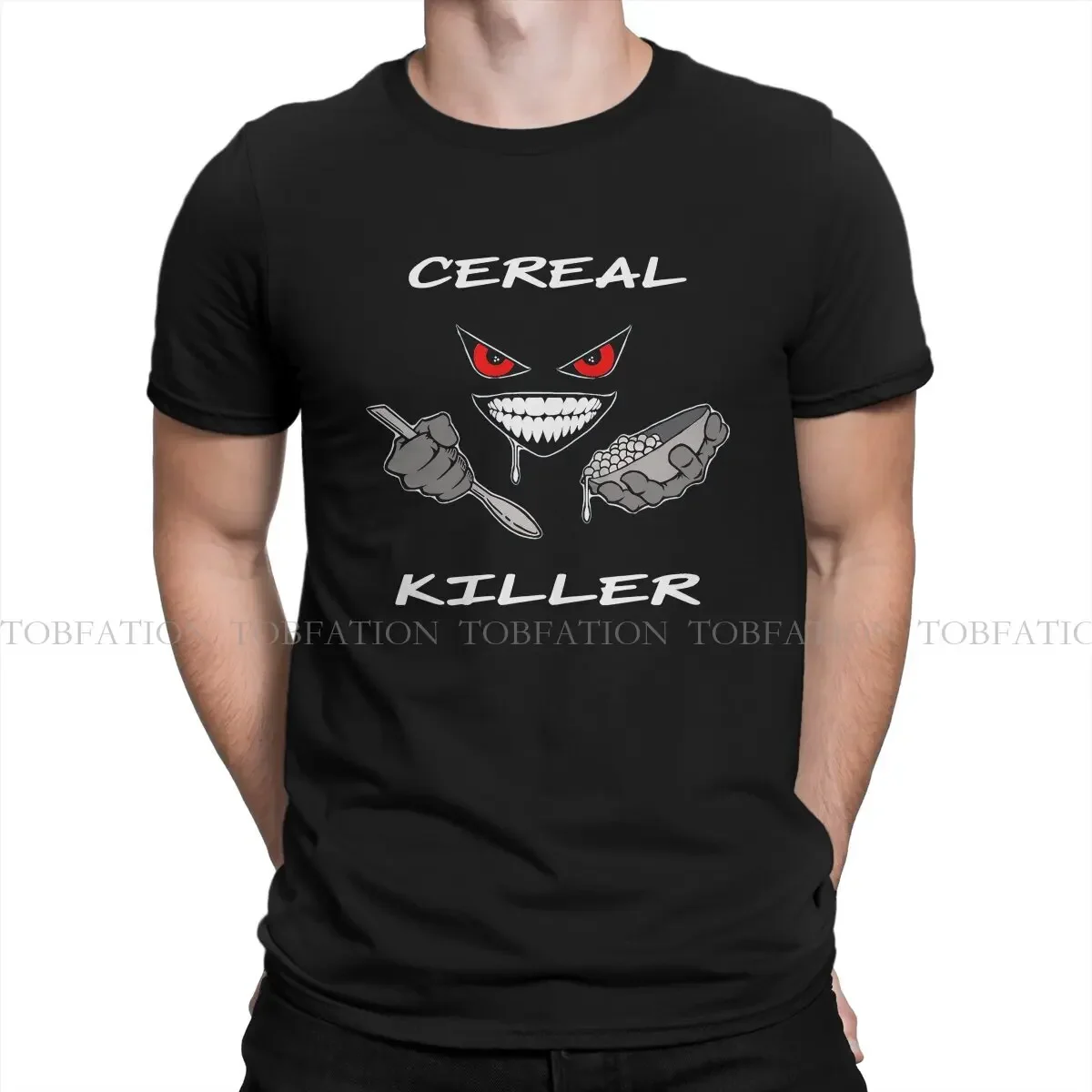 Cereal Killer TShirt for Men Funny Cereal Humor Summer 100% Cotton Sweatshirts T Shirt High Quality Trendy Loose