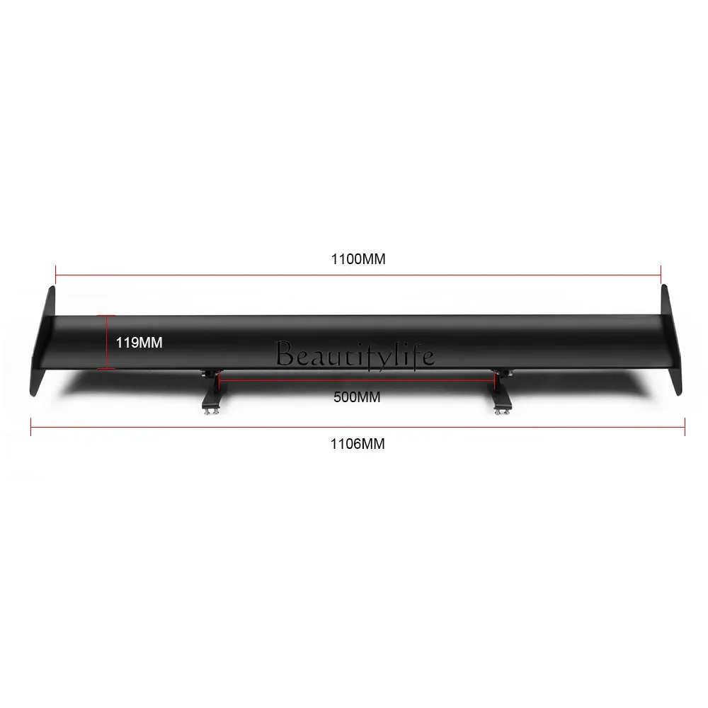 

yj22 Car car modification without punching single-layer aluminum alloy tail wing hatchback car fixed wind wing spoiler