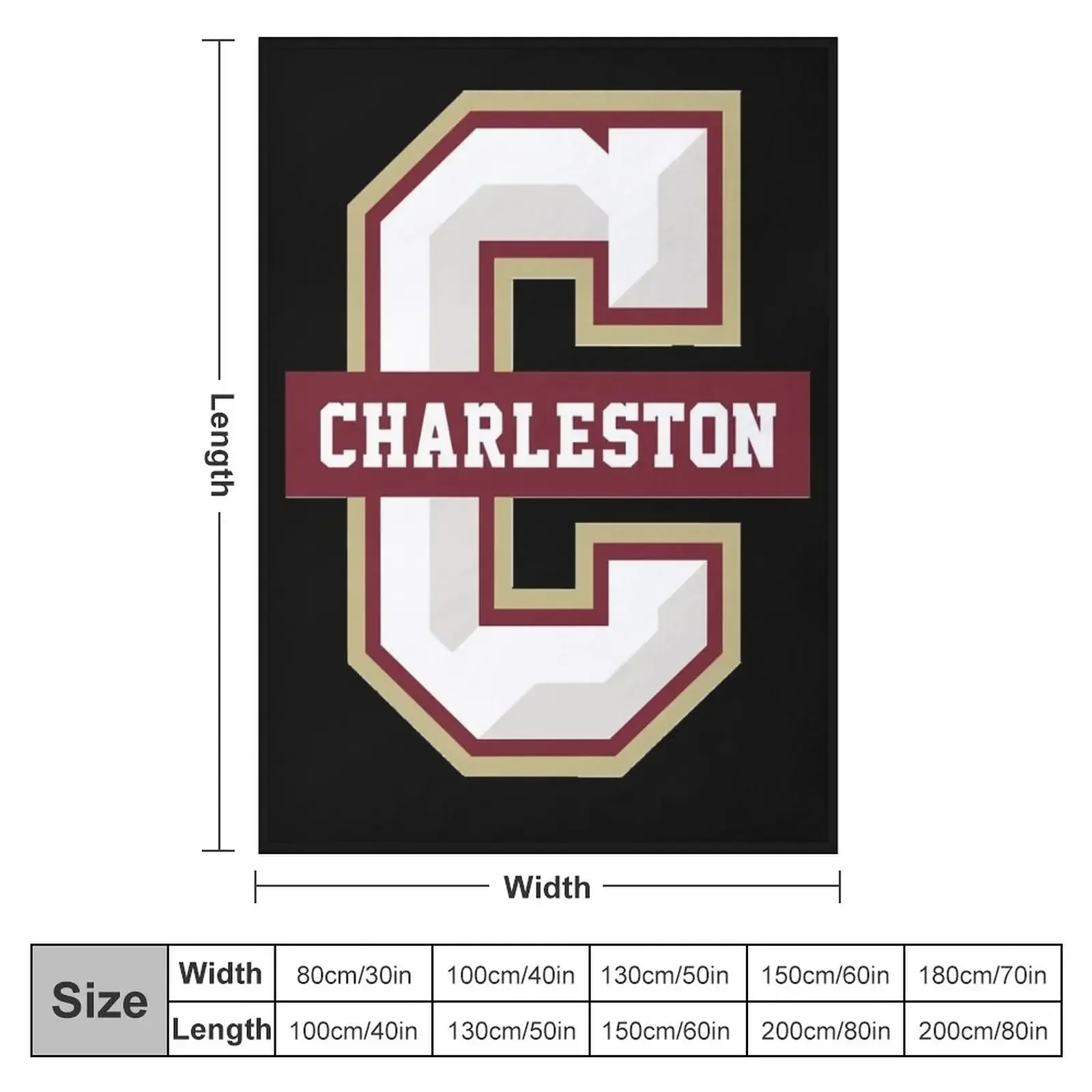 College of Charleston Cougars Classic Throw Blanket Sofa Decoratives Blankets