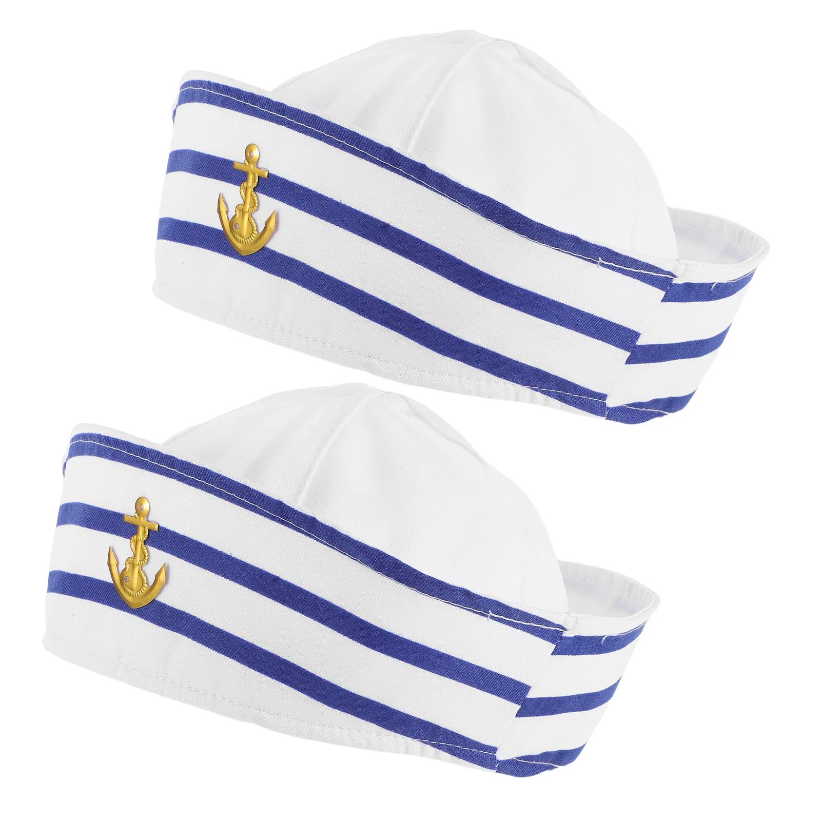 Sombreros de capitán para Cosplay, sombreros de marinero para fiesta, accesorios de disfraz, poliéster ligero y duradero, escenario para hombres y mujeres, 2 uds.