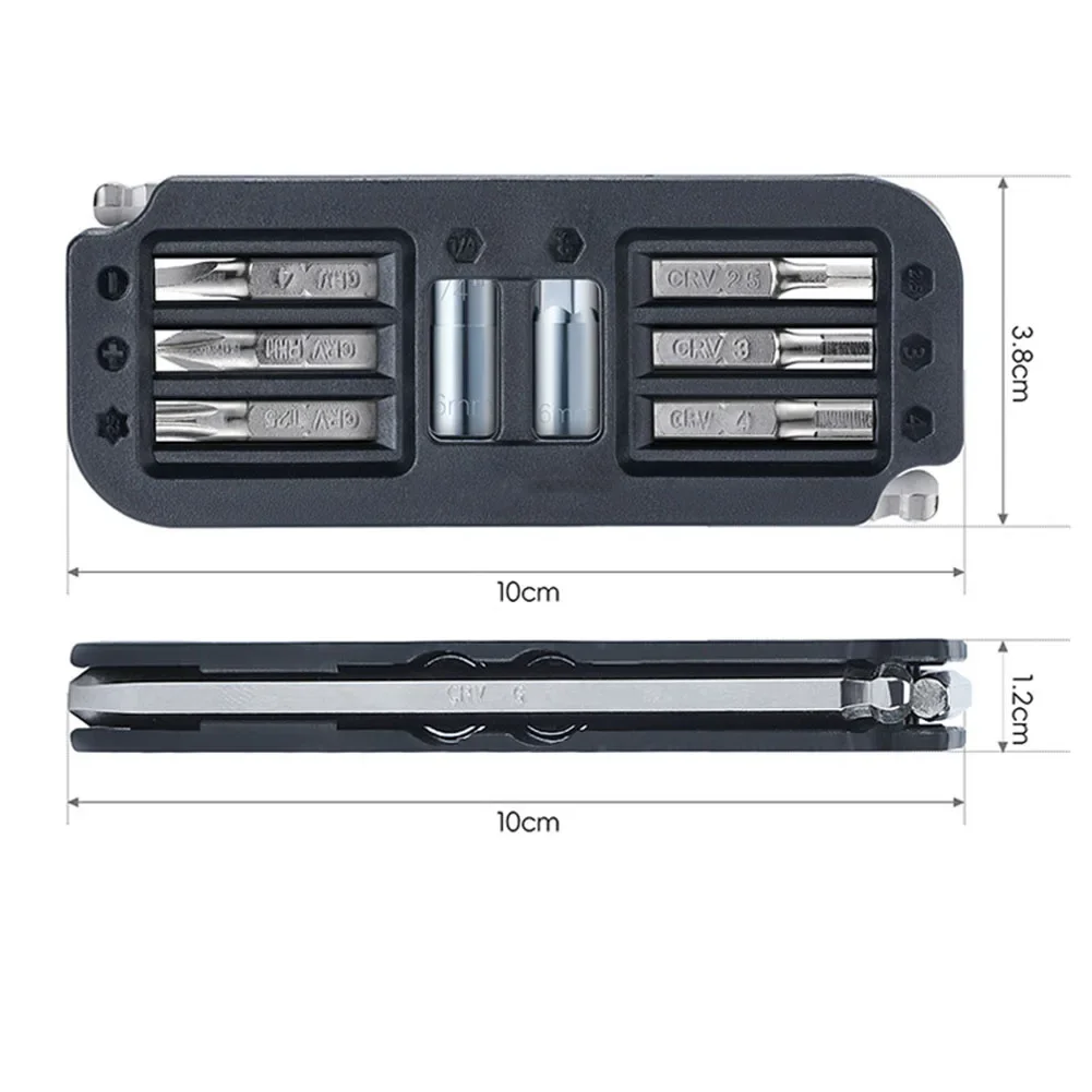 Cycling Accessory 10-in-1 Bicycle Tool Bike Repair Situations Bicycle Repair Multi-tool Ergonomic Handle Design