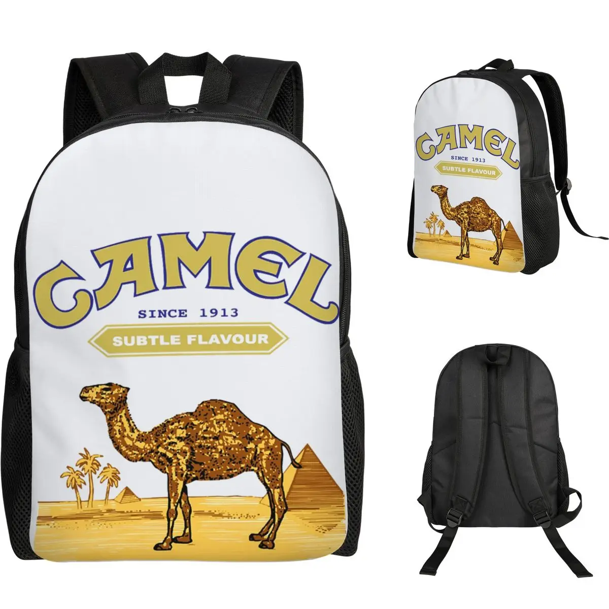 Zaino per studenti con sigarette cammello, borsa da scuola, escursionismo, viaggio, zaino per ragazzi e ragazze, borse a tracolla alla moda