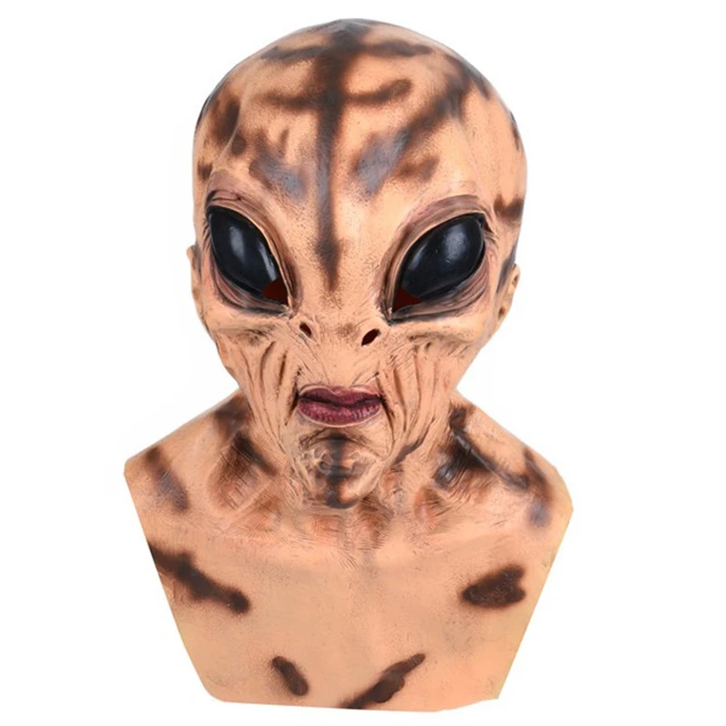 Funny Halloween Party Mask Alien Mask Horror Faceless Man Masks Creepy Alien Full Headgear Latex Helmet Carnival Party Decor