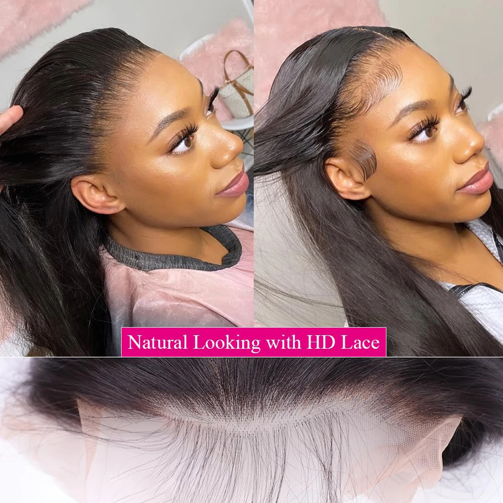 42 Inch 200% Density 13x4 Straight Lace Front Wigs Human Hair 13x4 HD Lace Frontal Wigs For Women Human Hair Wig Pre Plucked
