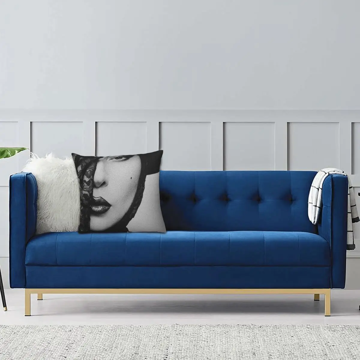 Lady Gaga Singer Square Pillowcase Pillow Cover Cushion Decor Comfort Throw Pillow for Home Bedroom
