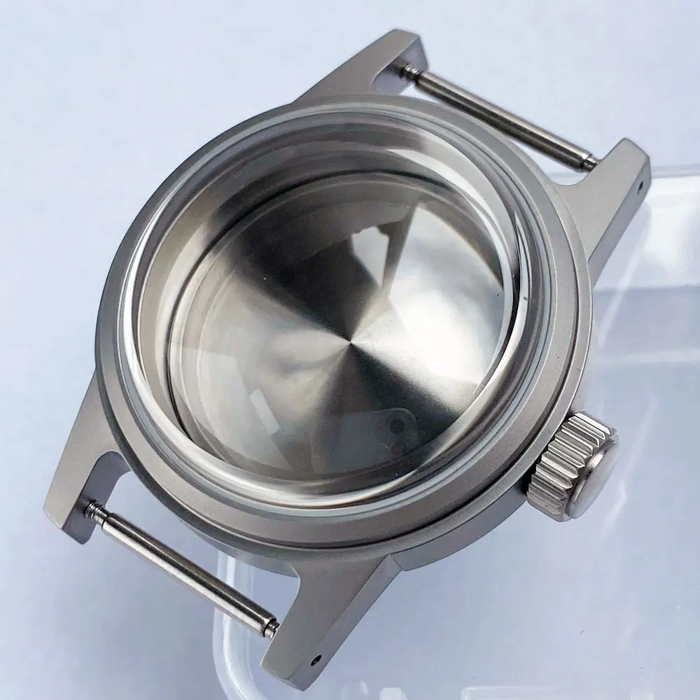 36mm Silver Frosted Watch Case Sapphire Glass Fit NH35 NH36 ETA2824 PT5000 Automatic Movement Watch Accessories Repair Tool