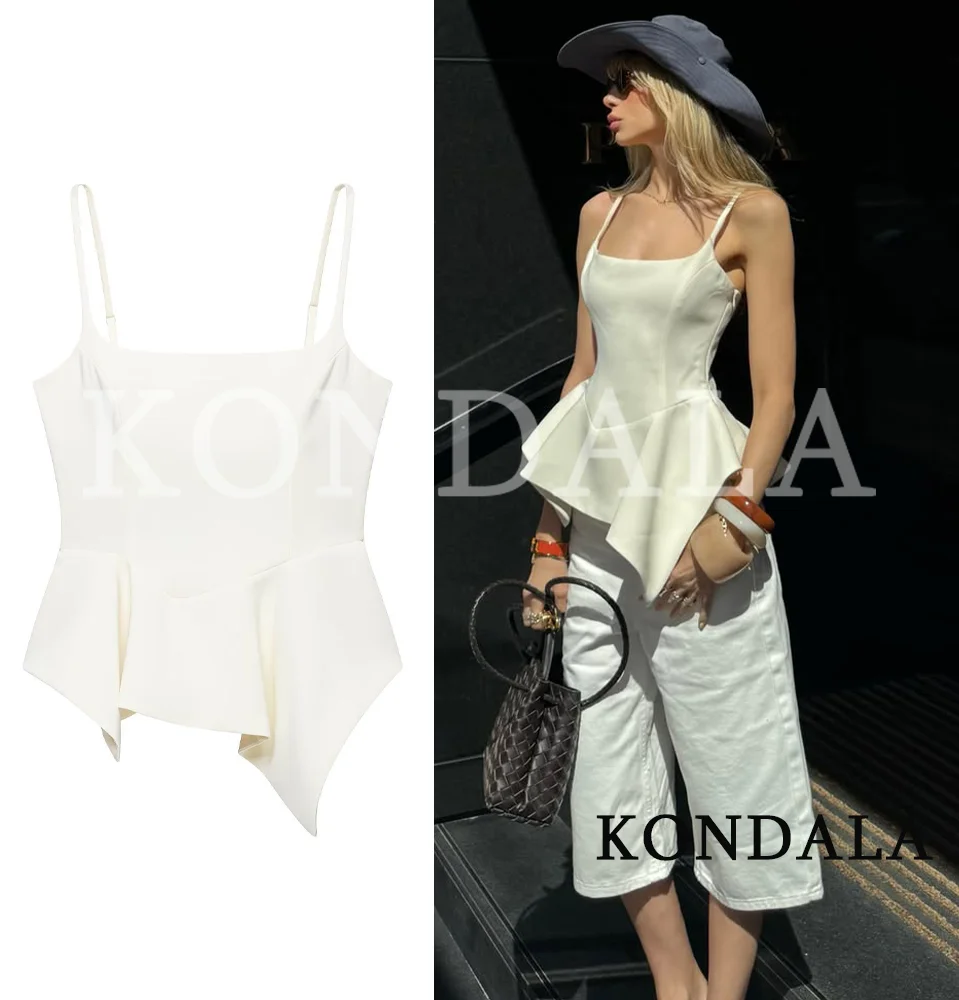 KONDALA Damen Trendige Elegante Röcke und Stylische High-Street-Trägertops 2026 Sommer Mode Sexy Party Slim Tops