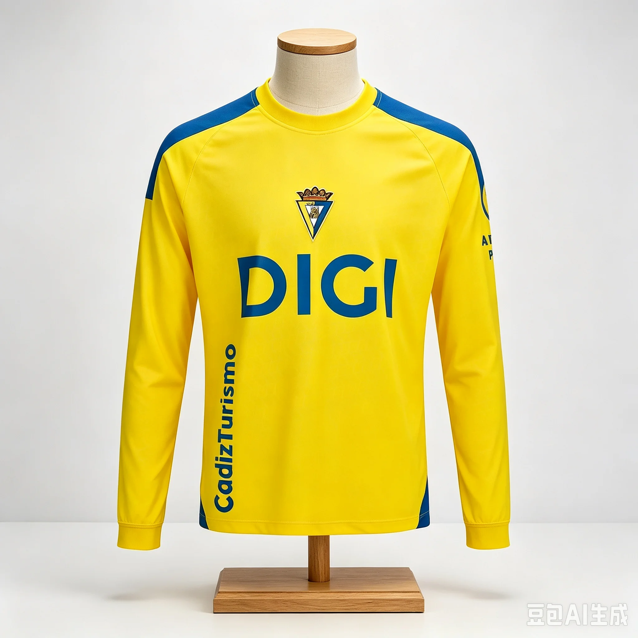Spain Cadiz CF Long Sleeve Football Jersey, Family Kids Tees, Y2K Fashion Popular Tops, Unisex Men Soccer Jersey, Quick Dry 26