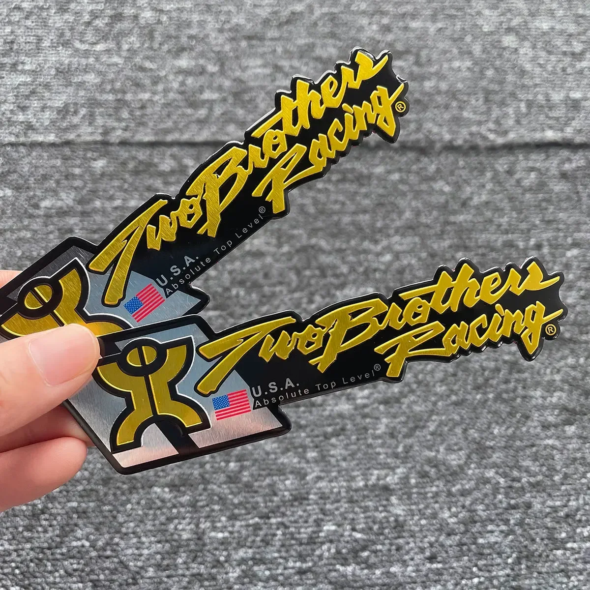 

Z/TF.2PCS/Lot Aluminium Motorcycle Exhaust Pipes Pipe Decal Stickers Accessories For USA Brother For YAMAHA Kawasaki Suzuki Hond