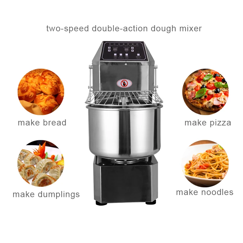 Baking Spiral Mixer Flour Fixing Pizza Dough Industrial Bread Mixer Machine For Sale