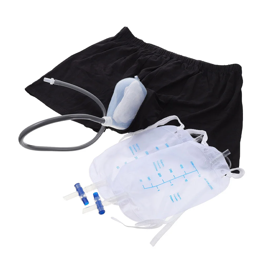 1 مجموعة مبولة الملابس الداخلية تنفس مانعة للتسرب المسنين سلس البول السراويل مرونة الخصر يمكن ارتداؤها الذكور مبولة الملابس الداخلية قابل للغسل #4