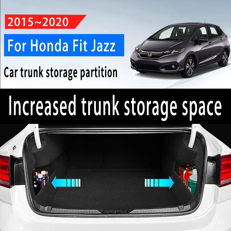 Car Trunk Side Storage Partition For Honda Fit Jazz GK3 GK4 2015~2020 MK3 Auto Multifunction Storage Box Organize Accessories