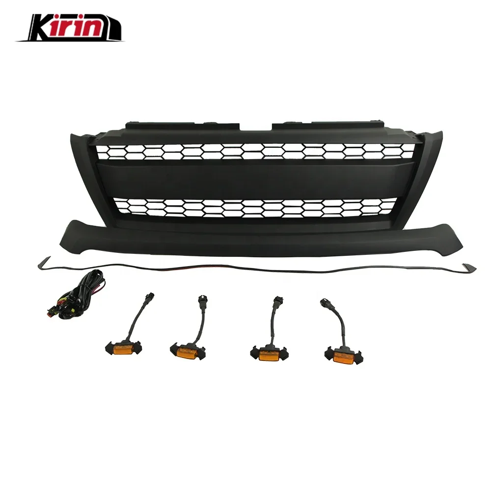 4x4 Off road Auto Parts Other Exterior Accessories Front Grill Car Grille With LED Fit For LandCrusier Prado FJ150 2014-2018