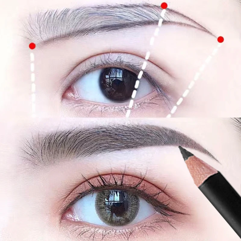 Stylo Eyeblogueur à Double Tête avec Brosse, Imperméable, Rendu des Couleurs, Contour Sans Gâteaux, Forme de Sourcils, Maquillage pour les Yeux, Cosmétiques