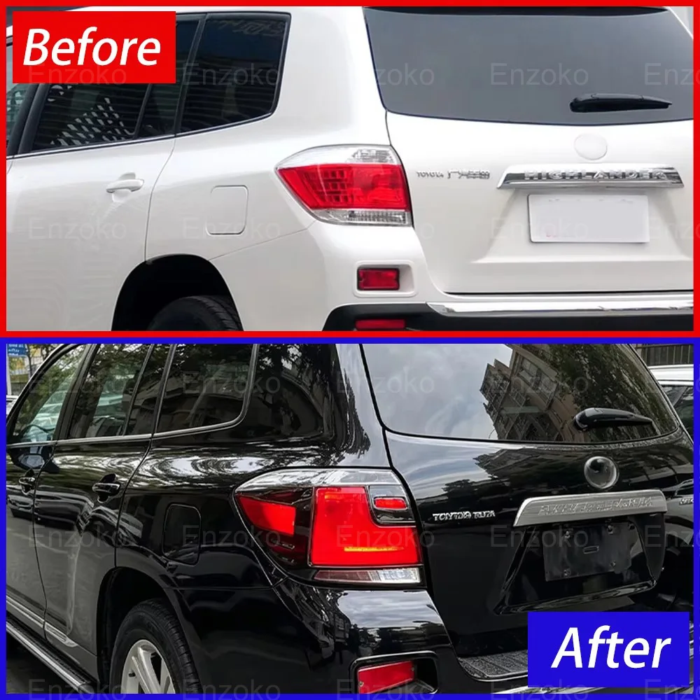 For Toyota HIGHLANDER 2009-2014 LED Tailights Sequential Turn Signal Animation SequentialIndicator Rear Lamps Assemb