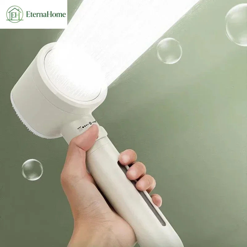 Compact ABS Material Travel Pressurized Handheld Shower Head, Bathroom Shower Use, Dual Filtration Dechlorination Filter Element