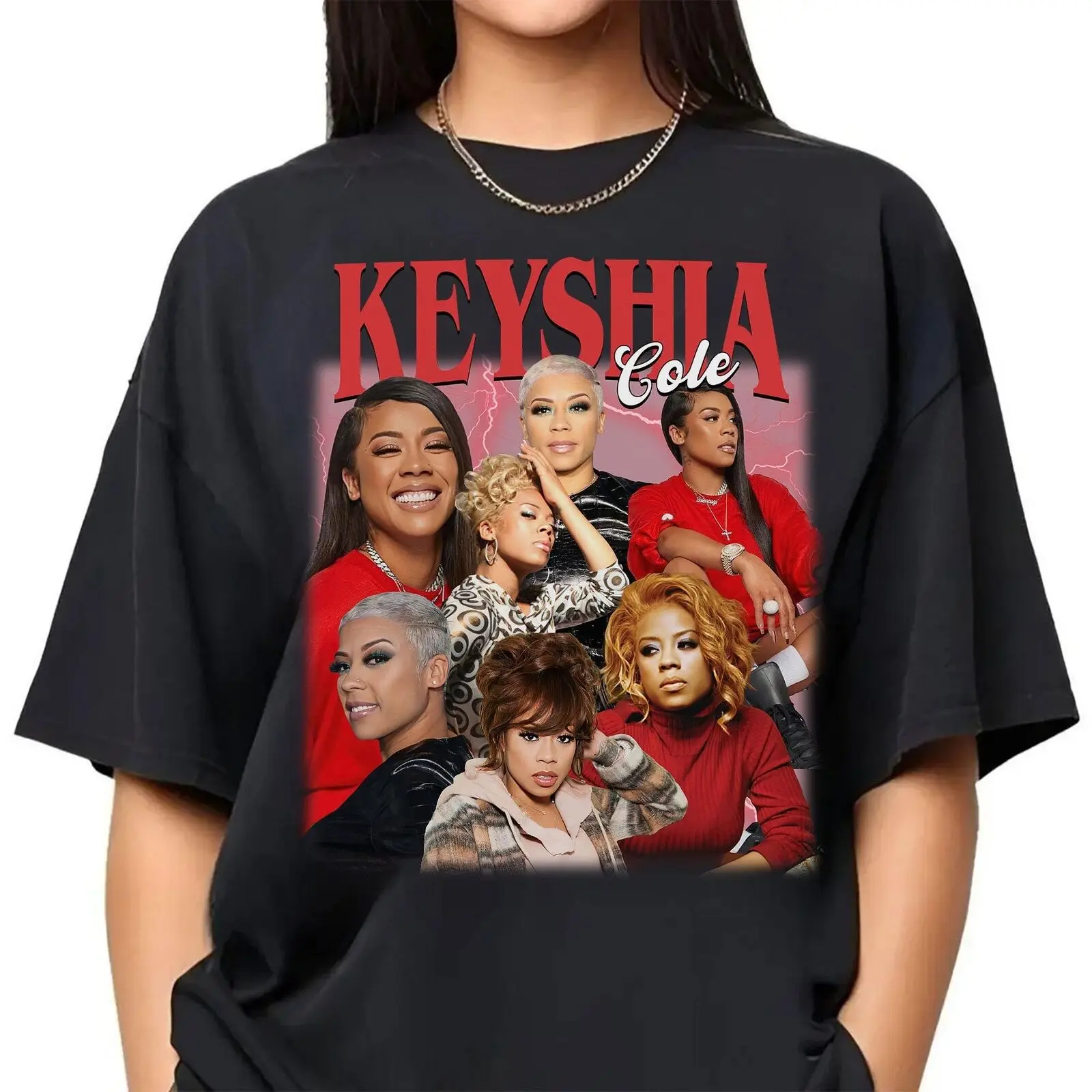 Винтажная модель Keyshia футболка с изображением Коула, Облегающая рубашка The Love Hard Tour 2024