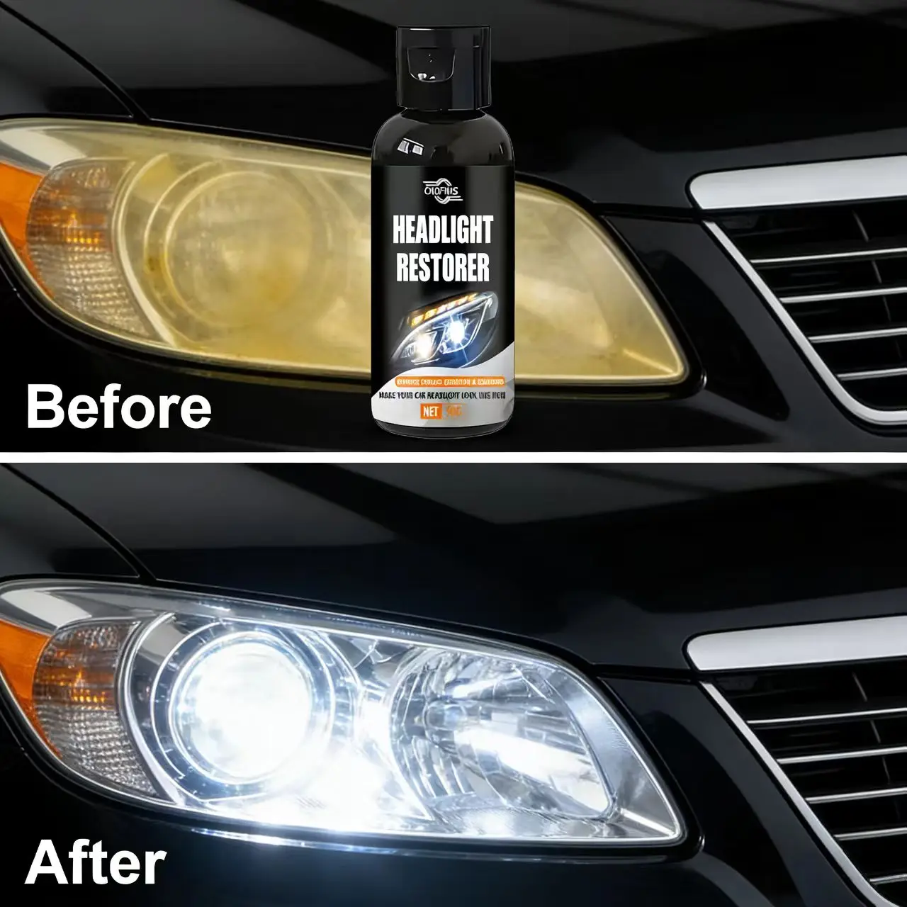 50G Headlight Restorer for BMW Toyota Car Remove Oxidation Scratches Auto Headlight Repair Make Like New Long-Lasting Clear Lust