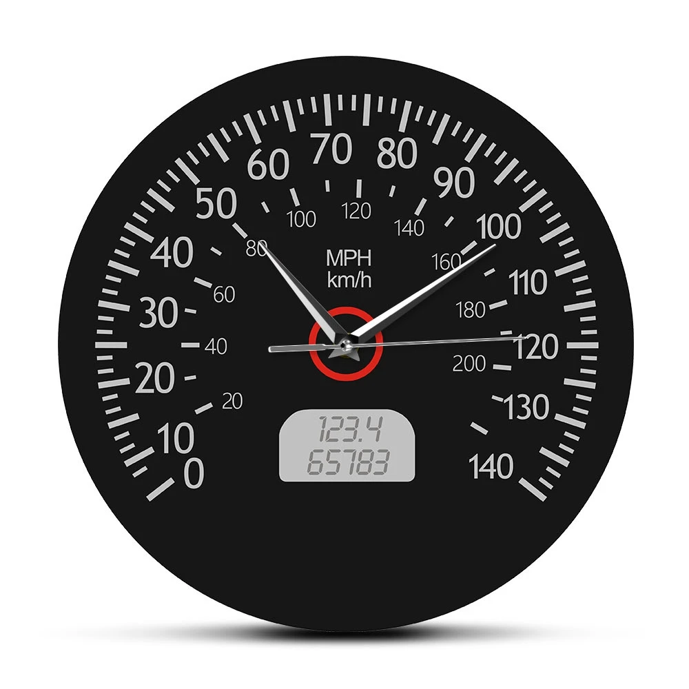 Car Speedometer Dial Digital Watch Wall