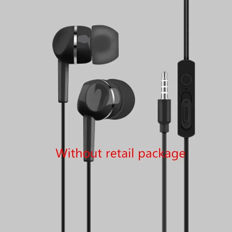 CHICLITS In-ear Earphones 3.5mm Jack Audio Earplugs Stereo Bass Tone Tuning Line Control Earbus With Mic For Xiaomi MP3 S