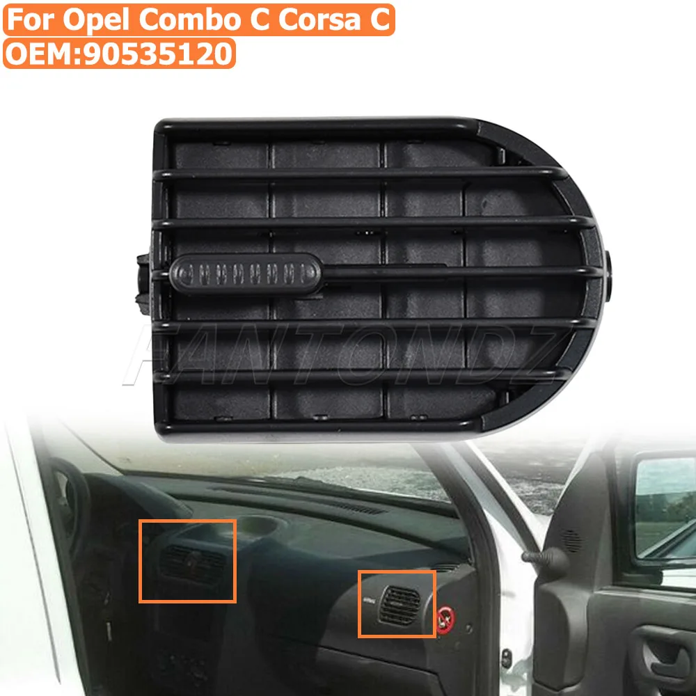 1/2/4 Uds rejilla de ventilación central de coche para Opel Combo C Corsa C A/C cubierta de ventilación rejilla de salida negra 90535120