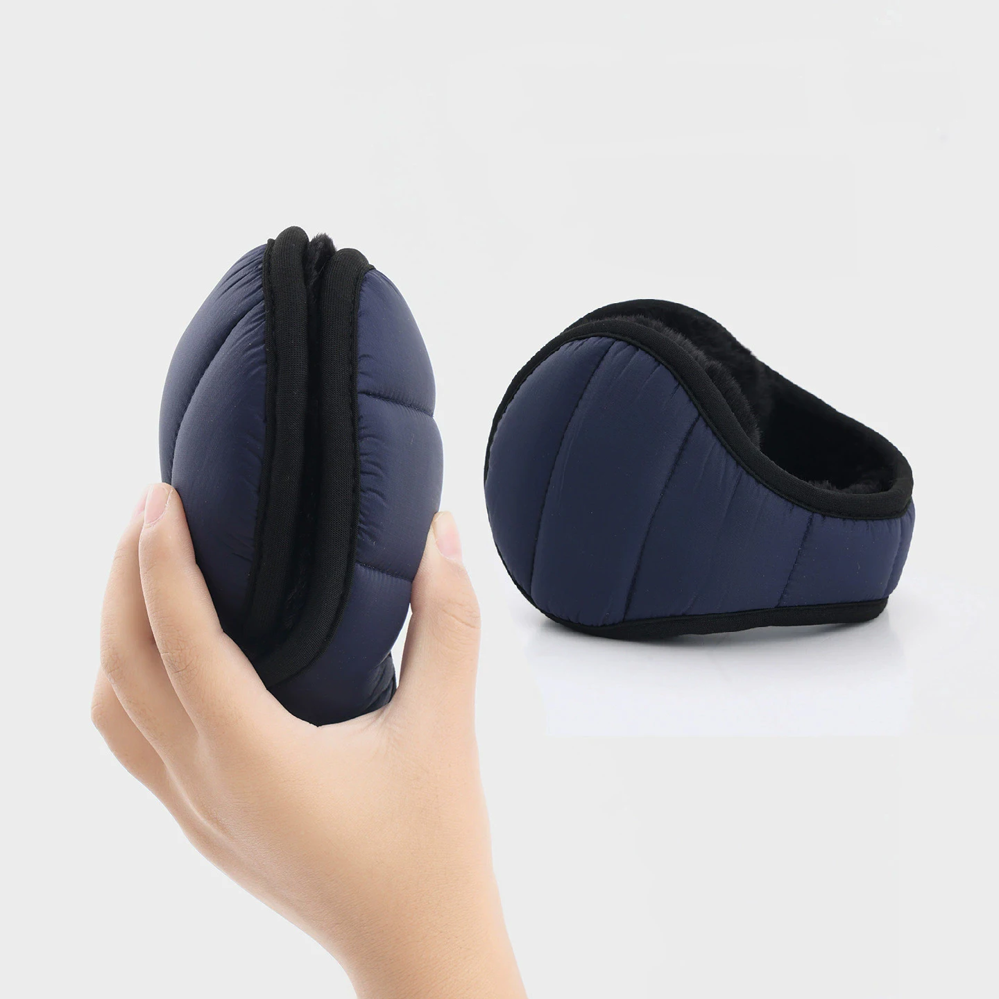 Winter men's and women's ear protectors, plush windproof and waterproof ear protectors, foldable and compact, cold-proof and war