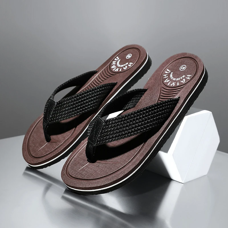 

YRZL Mens Flip Flops Summer Sandals Large Size Beach Shoes Breathable Anti Slip Lightweight Comfortable Casual Outdoor Slippers