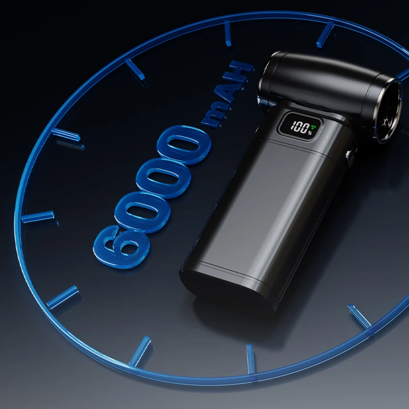 Turbo Jet Blower Powerful Air Blower Speed Adjustable Strong Dust Removal Mini Turbo Jet Fan with LED Lighting