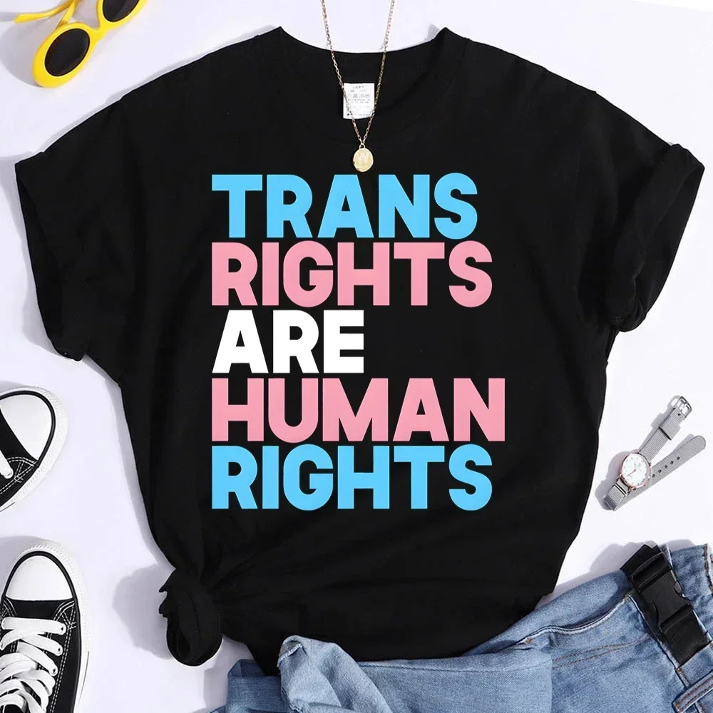 Trans Rights Are Human Rights T Shirt Pride Parade Personality Tops Tee Gay Transgender Shirts Pride Month Gift Streetwear