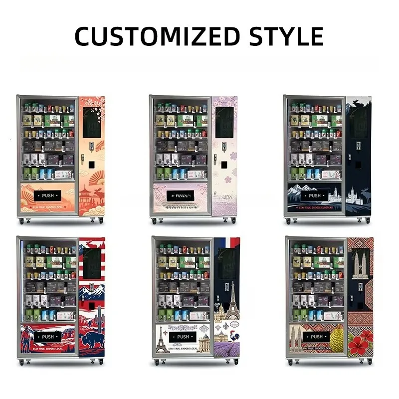 Intelligent Vending Machine For Food Drinks Smart Retail Kiosk Cashless Payment System Commercial Use