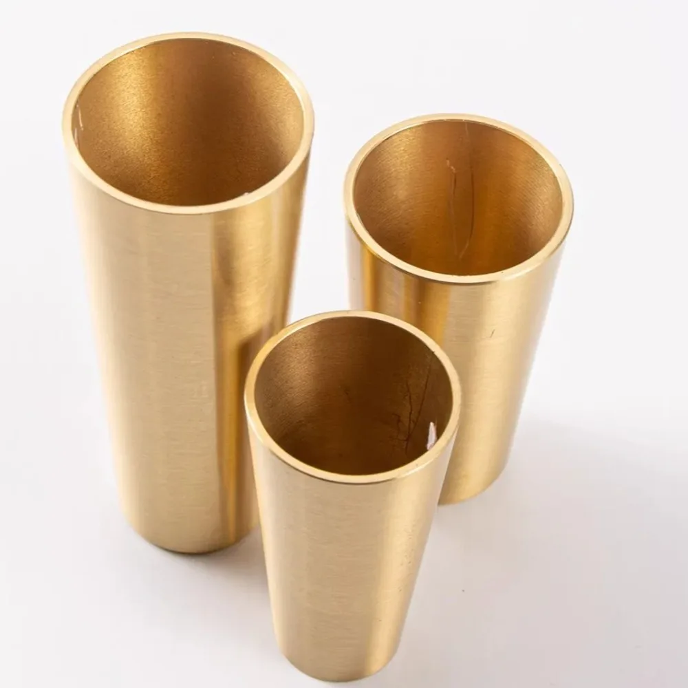 Brass Tapered Furniture Leg Feet Tip Cap For Mid-Century Chair Table Chair, Sofa, Bed, Round Sheath, Feet, New Chinese Style