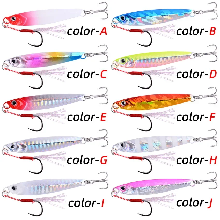 Ocean Boat Beach Seawater Fishing Drag Metal Jigging Lures 60g 80g Artificial Bait for Spanish Mackerel Bass Casting Spoons Jigs