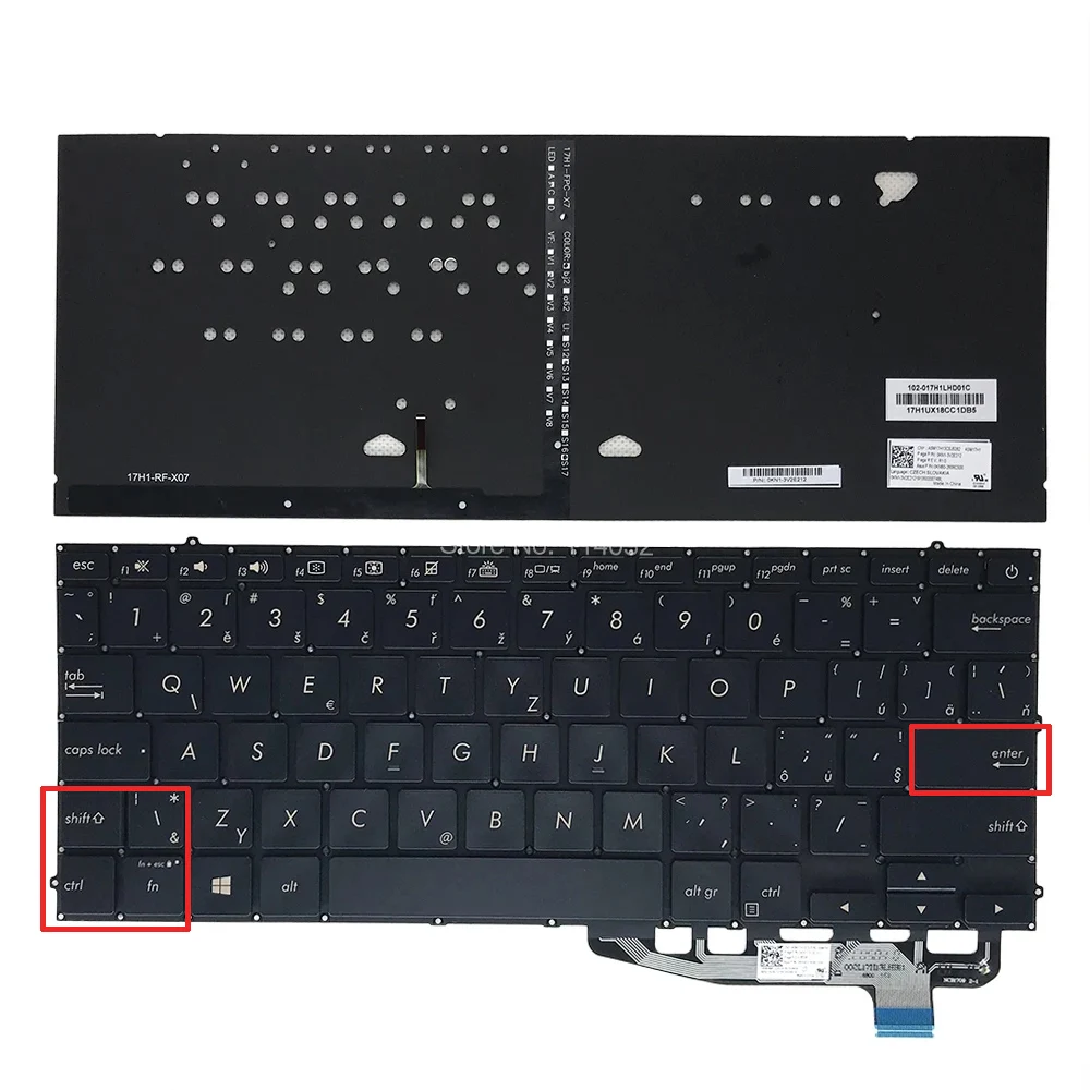 CZ Czech CS  Backlit Keyboard For ASUS zenbook UX391U UX391FA  ASM17H1 0KNB0 2606CS00