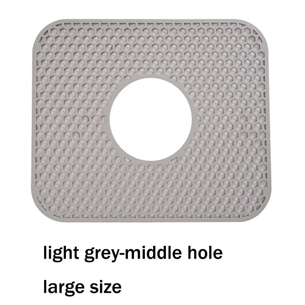 

Силиконовый полый дренажный коврик с сеткой, термостойкий портативный коврик для кухонной мойки, силиконовый коврик для раковины для дна раковины из нержавеющей стали