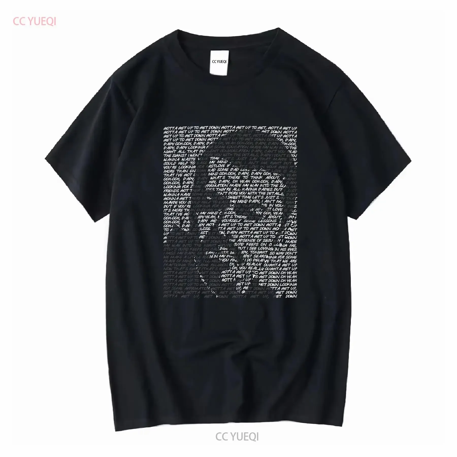 George Michael 'Fastlove' Lyrics Art T Shirt Hand Designed Tribute Merchandise long or short sleeves vintage Washed