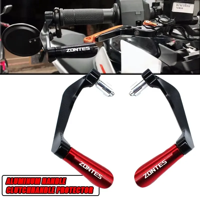 ل Zontes G1 125 ZT125 G1 ZT125U ZT 125 U ZX 310X/دراجة نارية 7/8 "22 مللي متر CNC المقود القبضات دواسة فرامل عتلات الحرس حامي #1