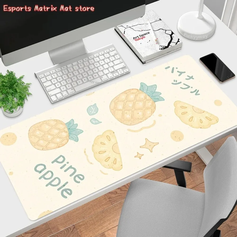 Cute Strawberry & Daisy Mouse Pad - Large Extended Anti-Slip Desk Mat for Girls