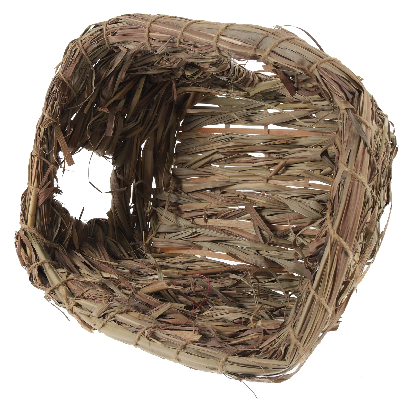

Straw Woven H made Rabbit Hamster House Durable Natural H Woven Pet Nest Pet Nest Bed Grass Cottage