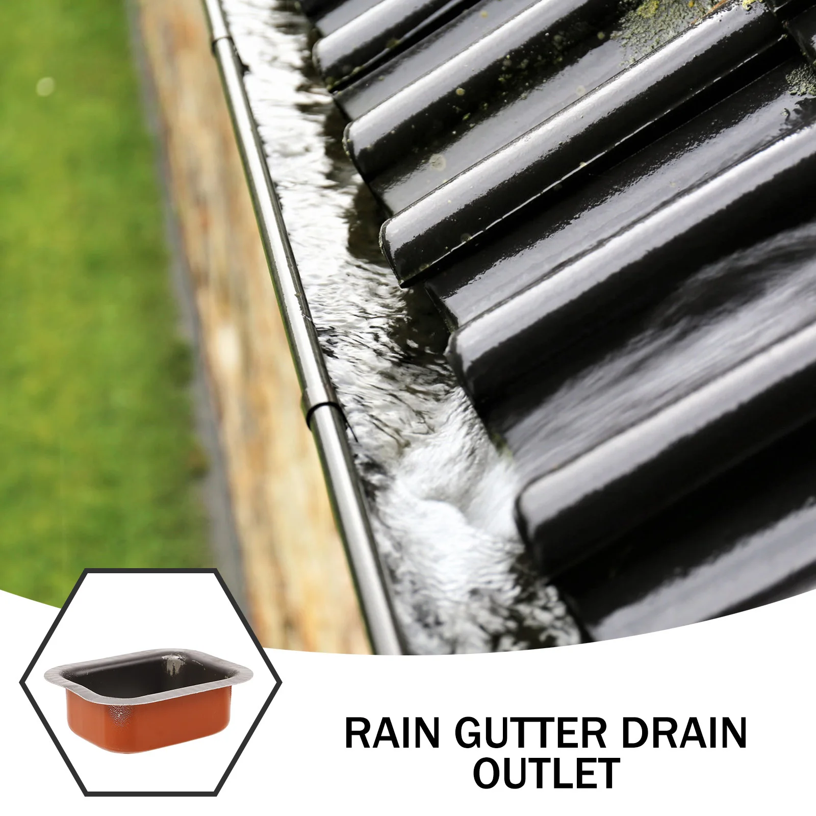 Aluminum Alloy Outlet Compact Size Durable Weather Resistant Replacement Part Rain Gutter Adapter For Drain Gutter