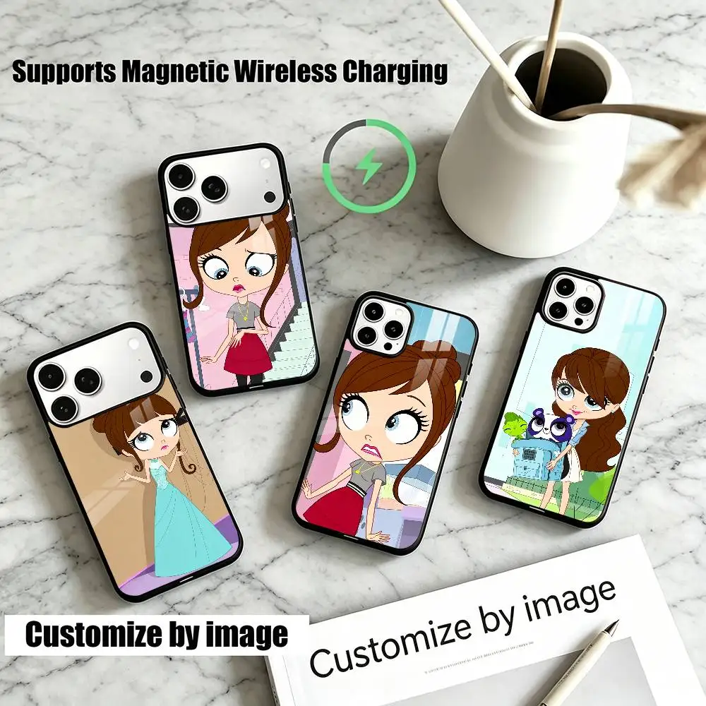 Cartoon Littlest Pet S-Shops  Phone Case For iPhone18,17,16,15,14,13Plus,Pro Allows magnetic wireless charging