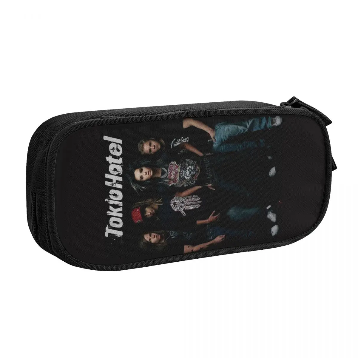 مخصص طوكيو فندق روك باند الكورية مقلمة بنات بنين سعة كبيرة الموسيقى حقيبة أقلام رصاص الحقيبة الطلاب القرطاسية #2