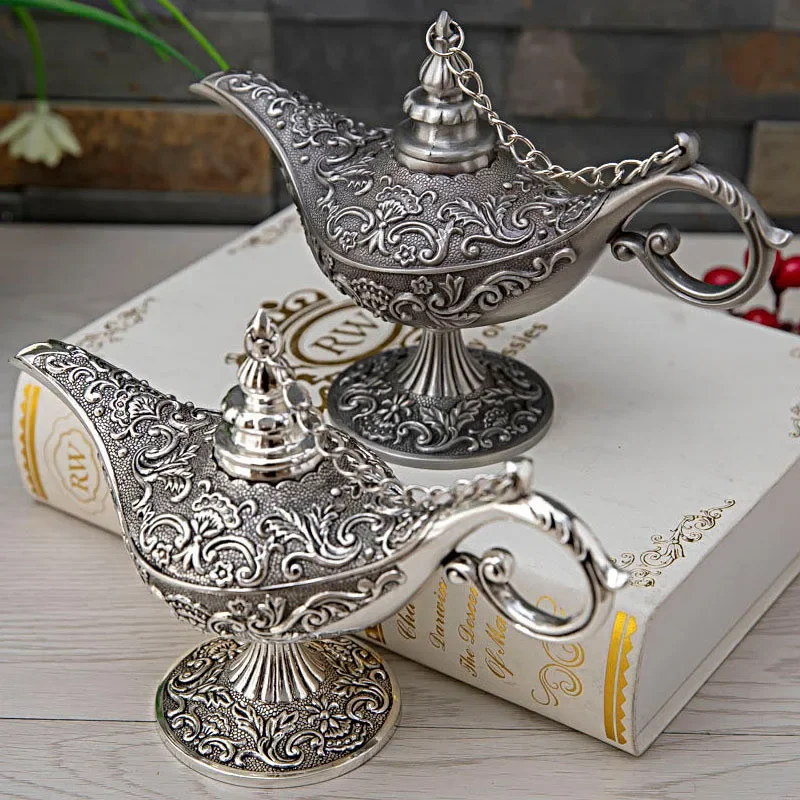 Vintage Legend Lamp Magic Genie Wishing Light Pot Classic Home Tabletop Decor Crafts Display Birthday Gift Wedding Christmas