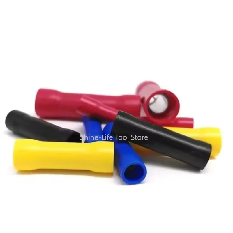 SL PVC Copper Crimp Terminals BV Series Insulated Cold Press Straight Wire Connector Tubular Quick Splice Terminals BV1.25~BV8