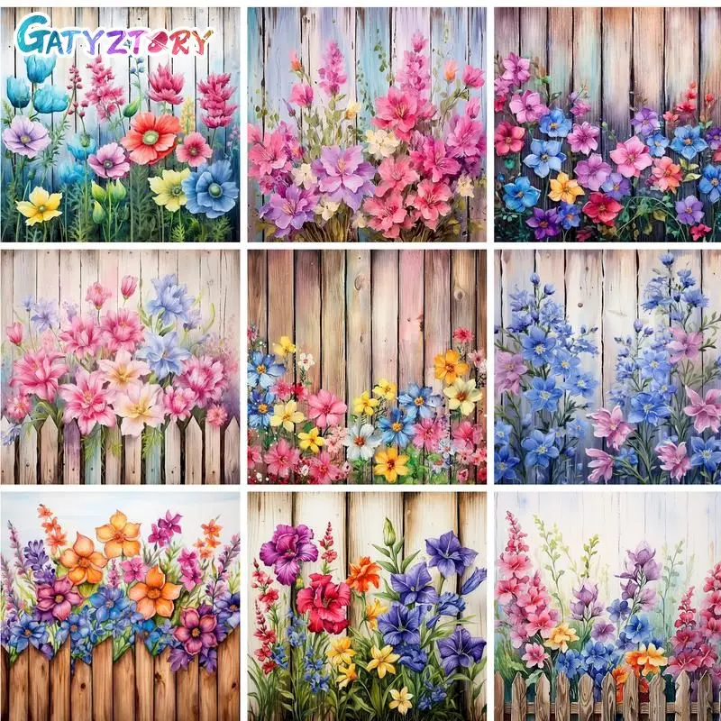 

GATYZTORY Acrylic Paint By Numbers Frame Drawing On Numbers Flower pot Home Decors For Adults Paint Kit Gift Diy Crafts Home Dec