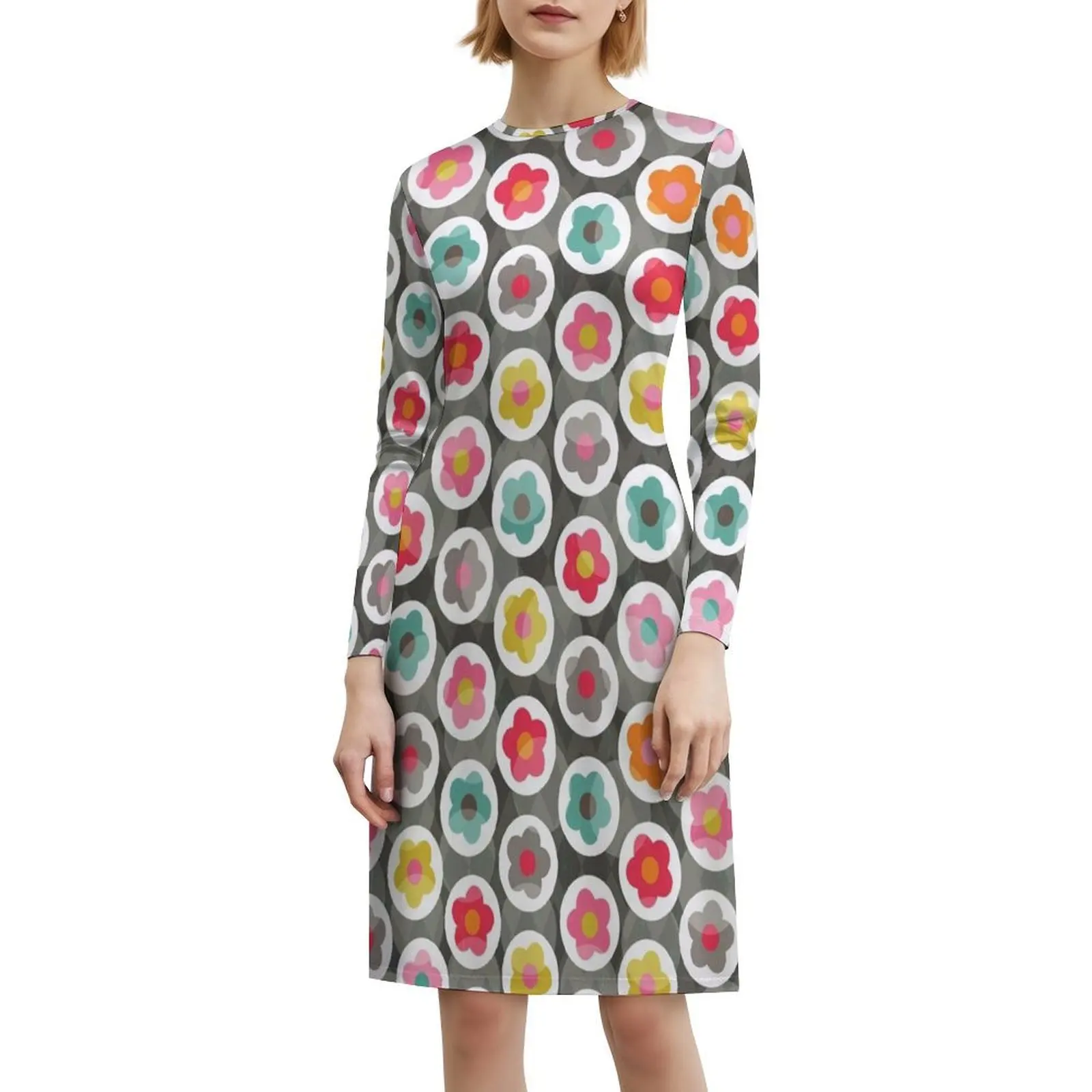 فستان ديزي ديزي بنمط ريترو كولورز على طراز بريبي فستان قصير للنساء على شكل حرف a فضفاض مناسب فستان يوم غير رسمي نمط زهور #6