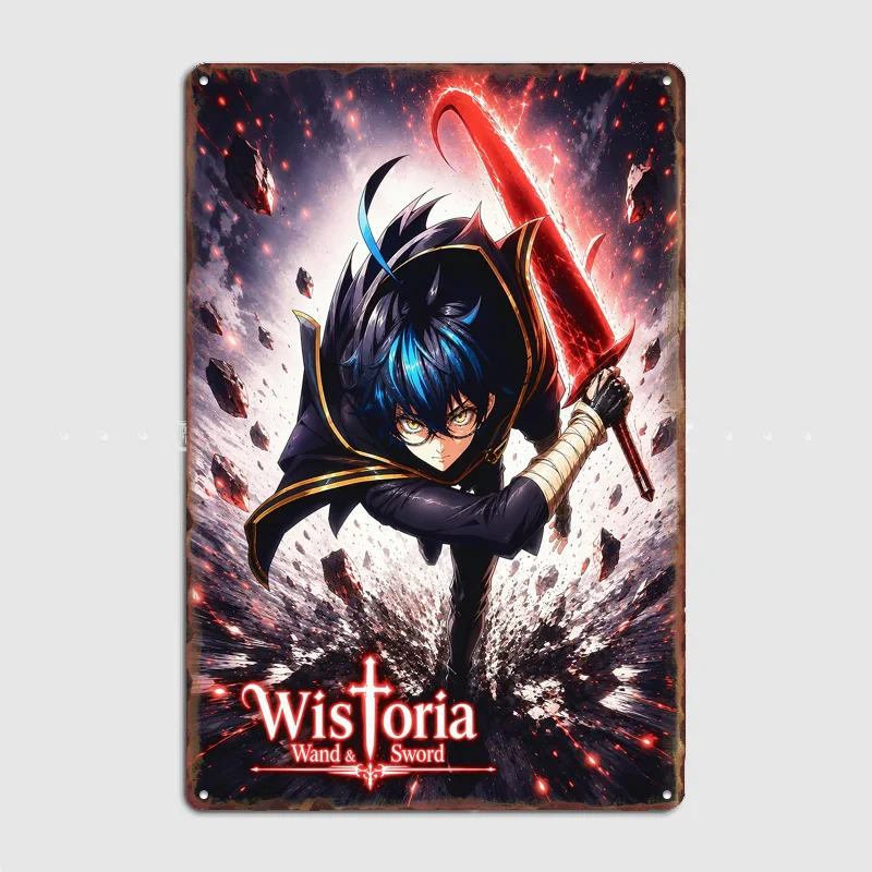Wistoria: Wand and Sword Anime Poster Metal Tin Sign Indoor Outdoor Home Decor Bar Custom Posters Wall Room Decorations