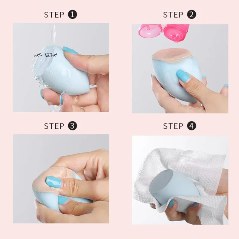 3 قطعة إسفنجة تجميل فائقة النعومة رطبة وجافة مقاومة للتلطيخ أدوات تجميل احترافية للنساء والفتيات أداة توزيع المكياج #5